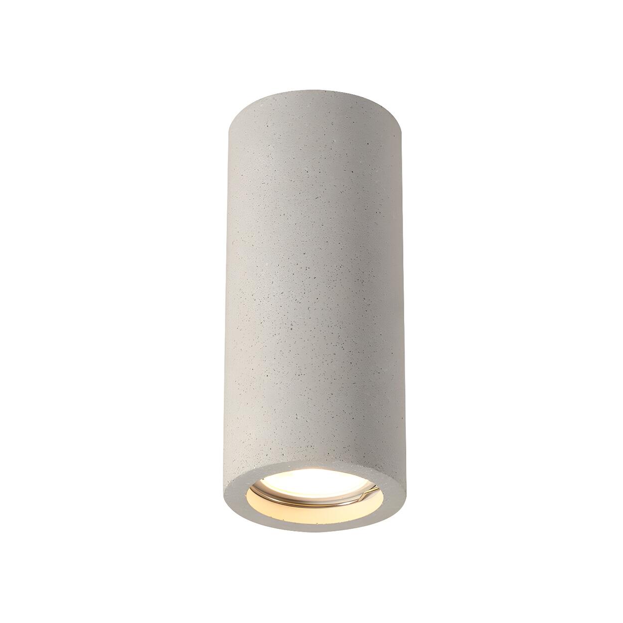 Entrance Simple Grey Stone Cylinder Flush Mount Light