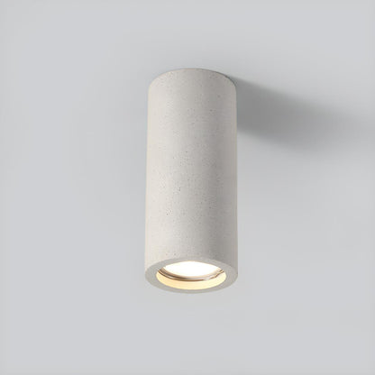 Entrance Simple Grey Stone Cylinder Flush Mount Light