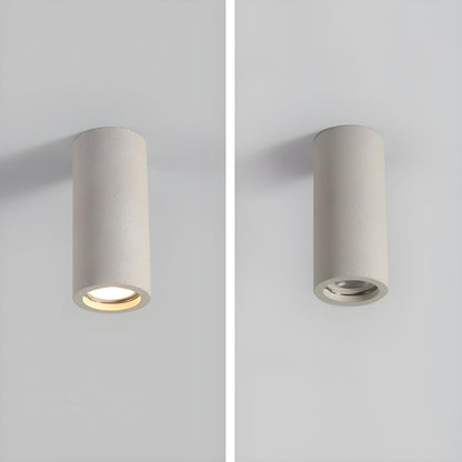 Entrance Simple Grey Stone Cylinder Flush Mount Light