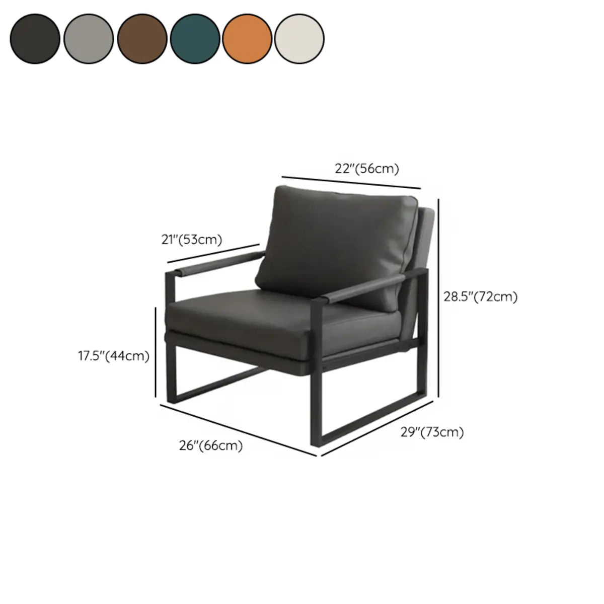 Ergonomic Tech Cloth Cushion Back Metal Sled Arm Chair