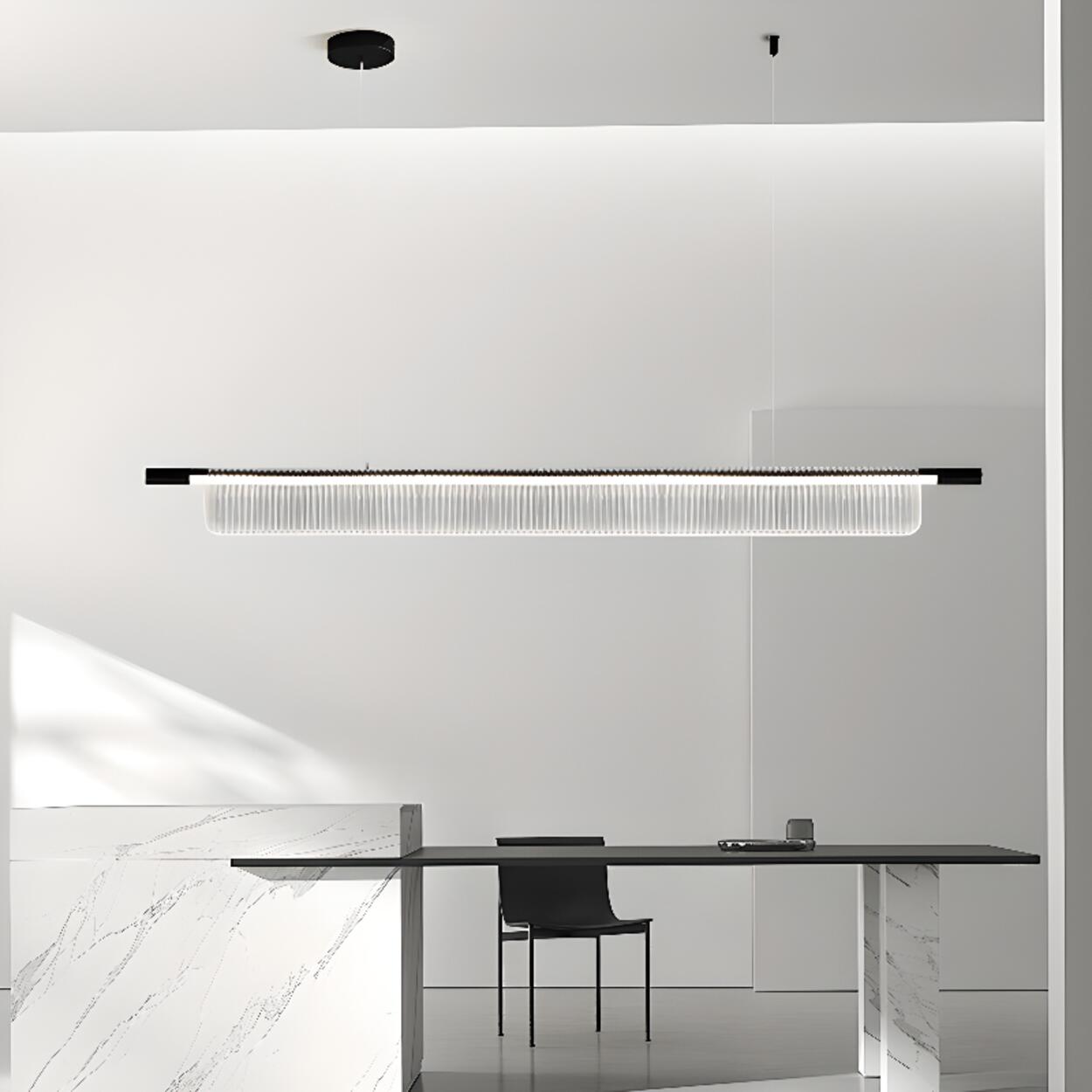 Exquisite Clear Rectangle Kitchen Island Pendant Light