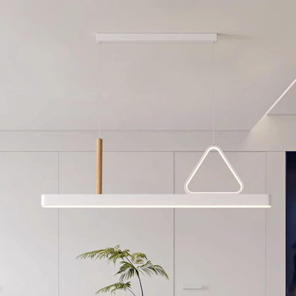 Exquisite Triangle and Linear Island Pendant Light