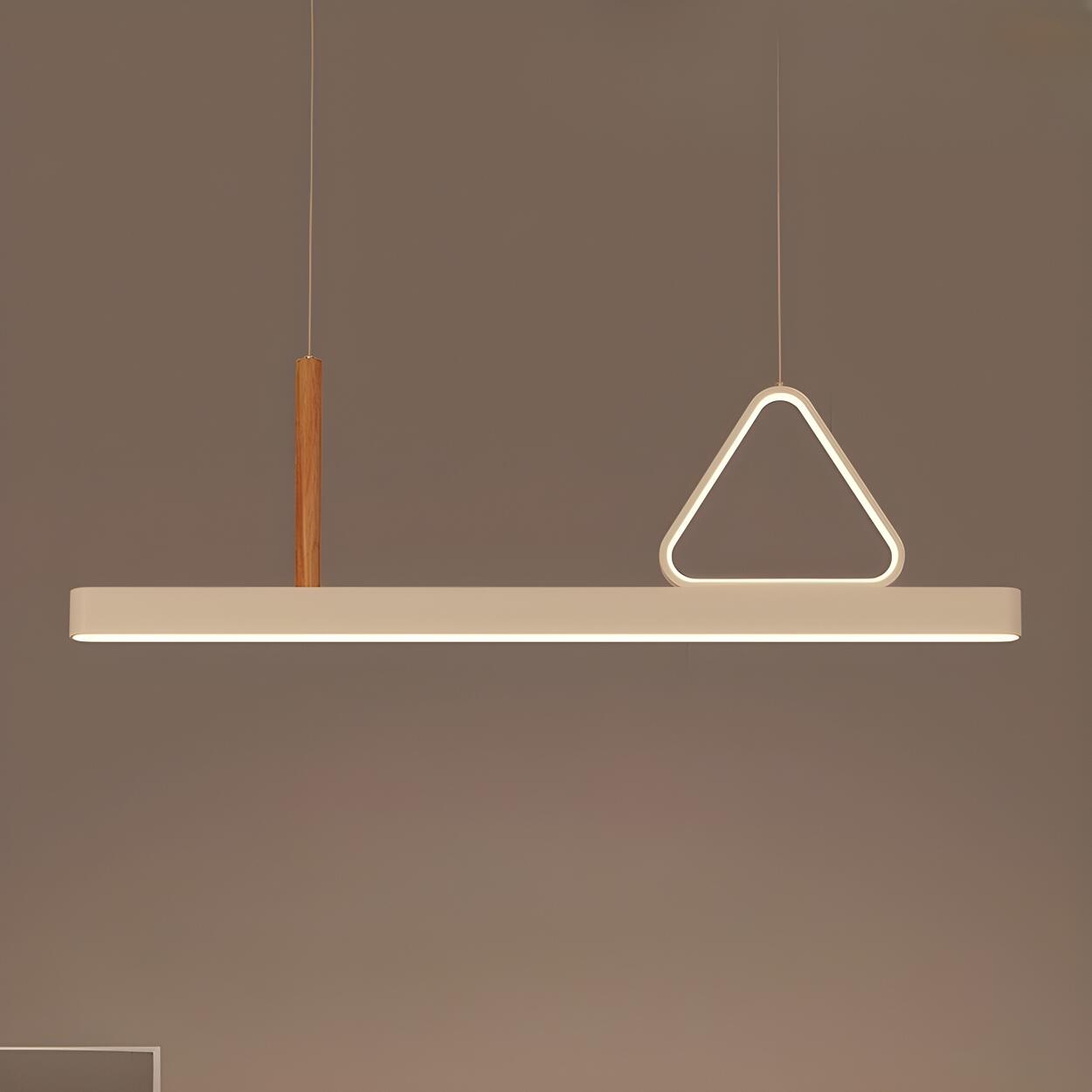 Exquisite Triangle and Linear Island Pendant Light