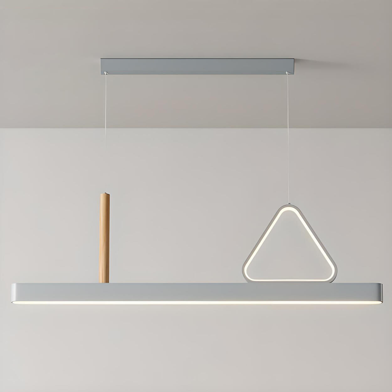 Exquisite Triangle and Linear Island Pendant Light