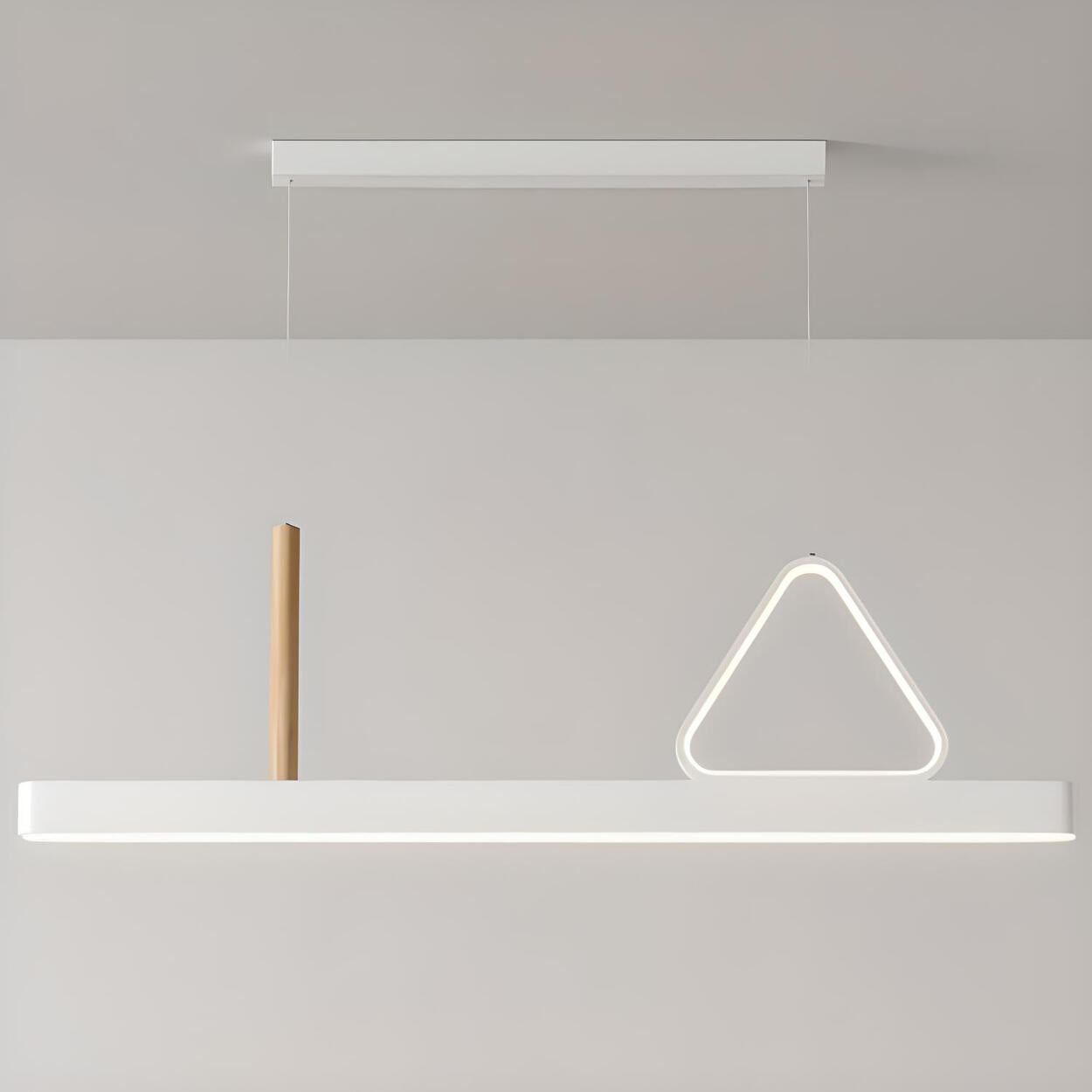 Exquisite Triangle and Linear Island Pendant Light