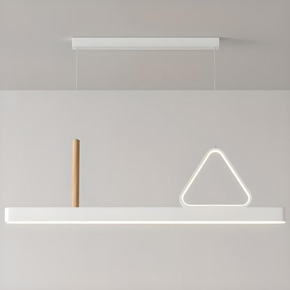 Exquisite Triangle and Linear Island Pendant Light