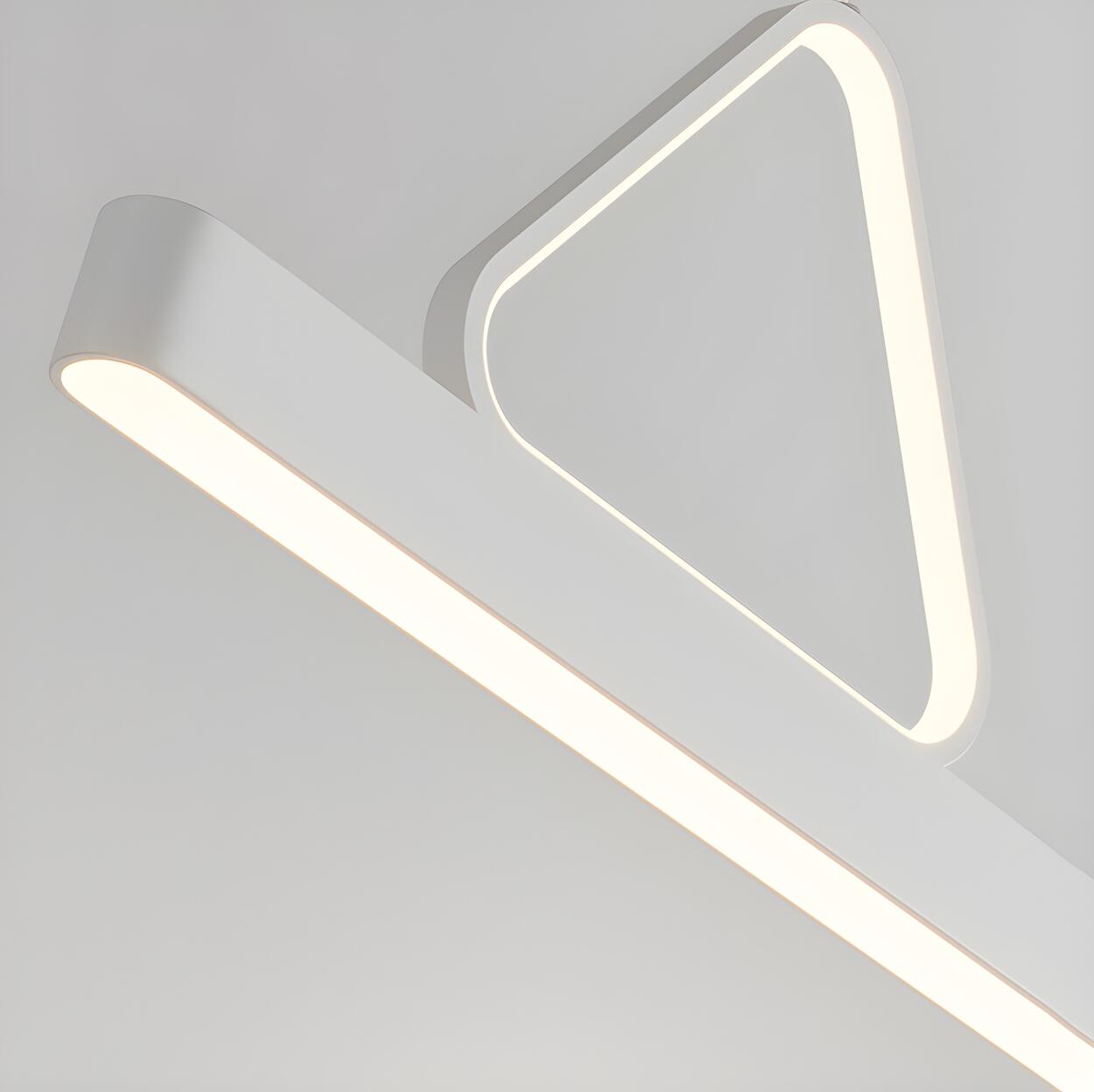 Exquisite Triangle and Linear Island Pendant Light