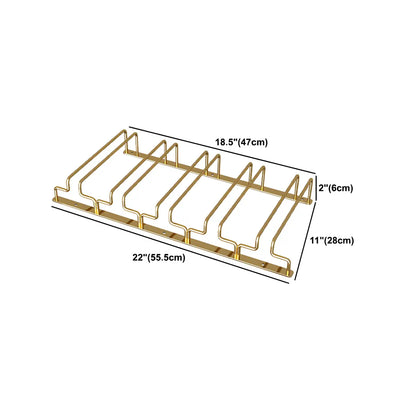 Gold Rectangular Metal Wine Glass Rack Stemware Rack