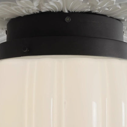 Hallway Mini Black-White Semi-Flush Mount Ceiling Light