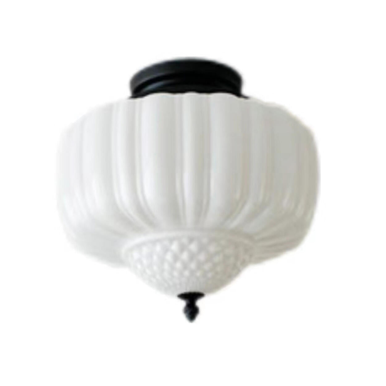 Hallway Mini Black-White Semi-Flush Mount Ceiling Light