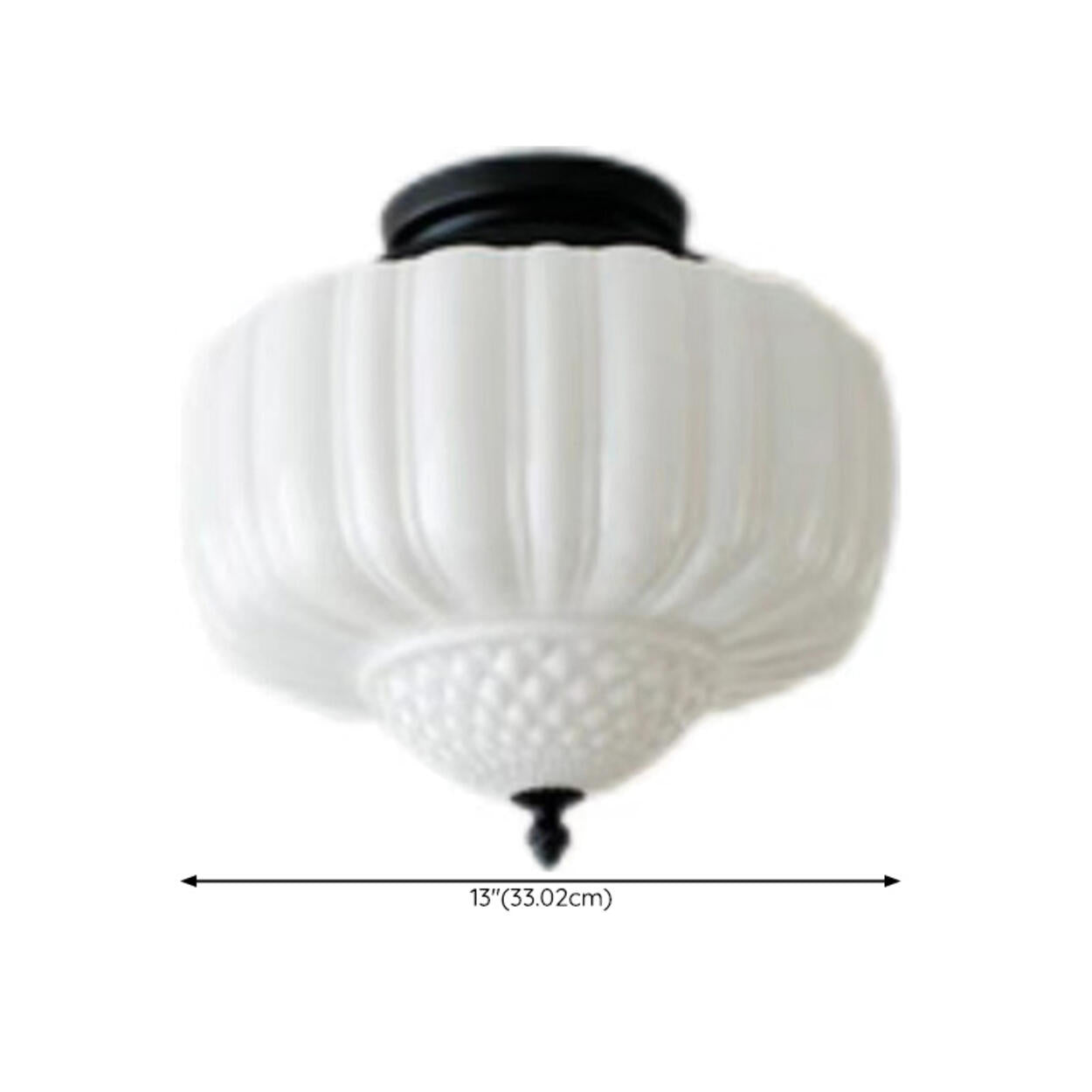 Hallway Mini Black-White Semi-Flush Mount Ceiling Light