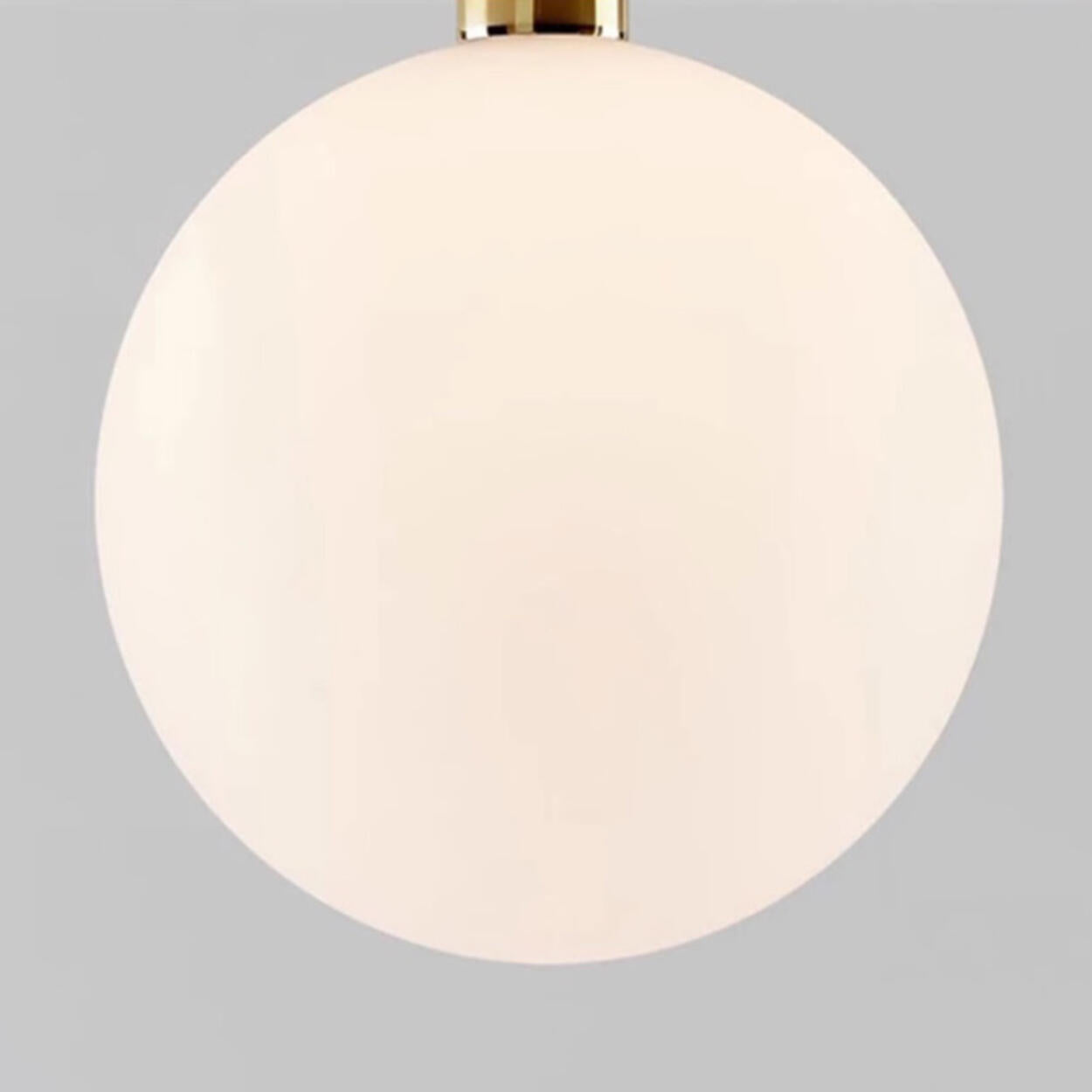 Hallway White Glass Globe Black Semi-Flush Mount Light