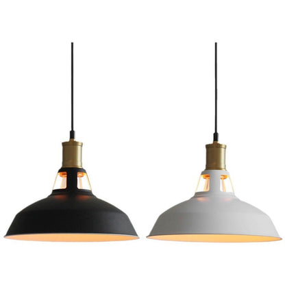 Industrial Brass Metal Round Vaulted Pendant Light