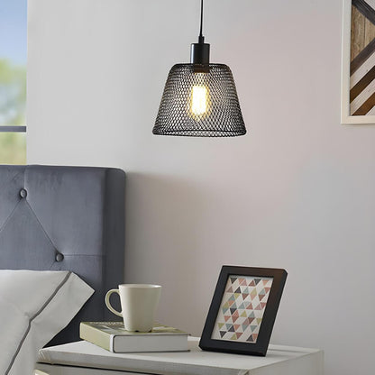 Industrial Metal Mesh Pendant Light Adjustable Height