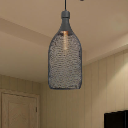 Industrial Wire Mesh Metal Dome Dining Room Pendant Light