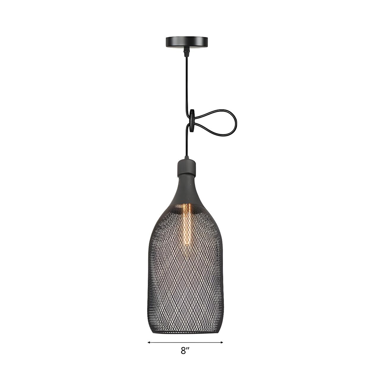 Industrial Wire Mesh Metal Dome Dining Room Pendant Light