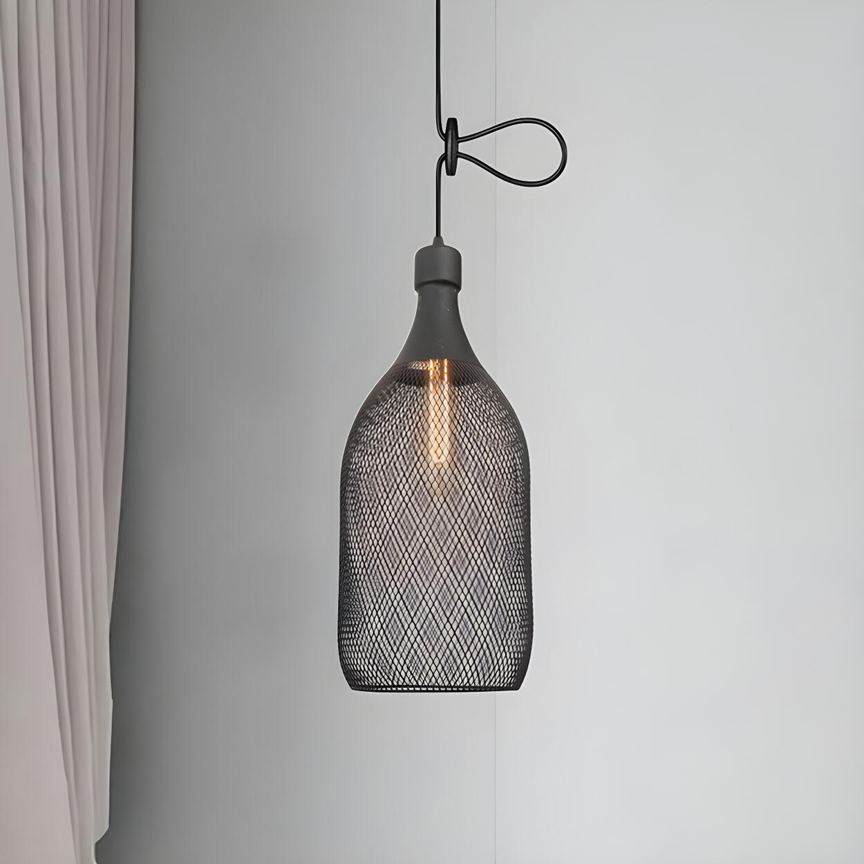 Industrial Wire Mesh Metal Dome Dining Room Pendant Light