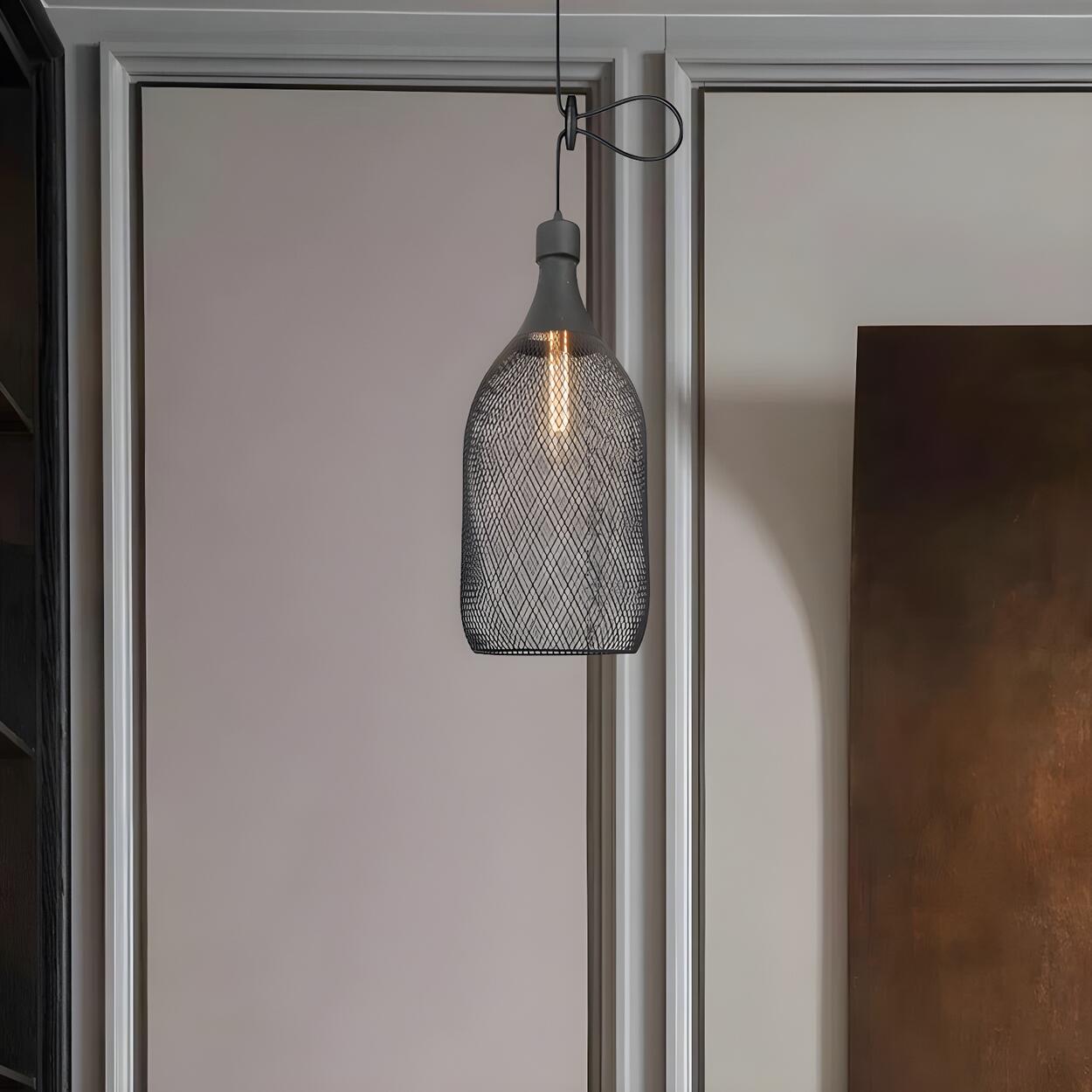 Industrial Wire Mesh Metal Dome Dining Room Pendant Light