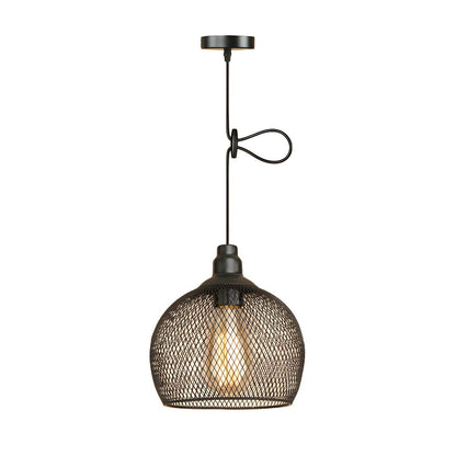 Industrial Wire Mesh Metal Dome Dining Room Pendant Light