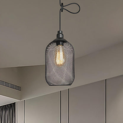 Industrial Wire Mesh Metal Dome Dining Room Pendant Light