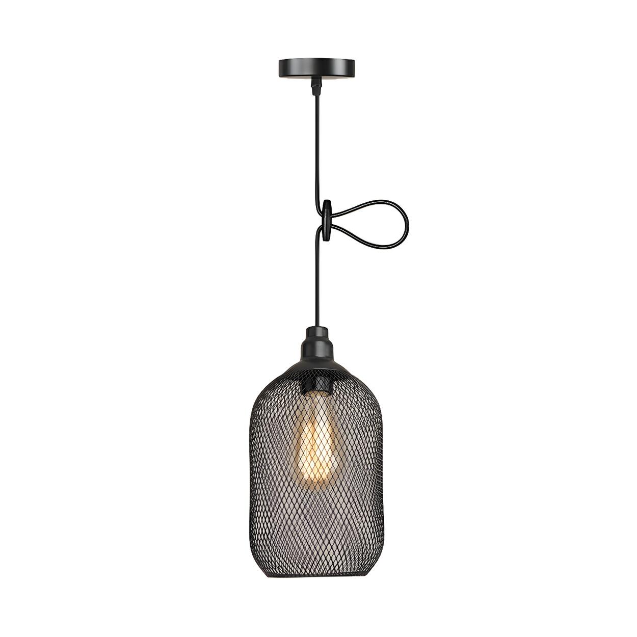 Industrial Wire Mesh Metal Dome Dining Room Pendant Light