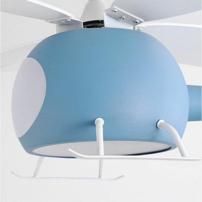 Kids Room 4 Blade Helicopter Creative Ceiling Fan Light