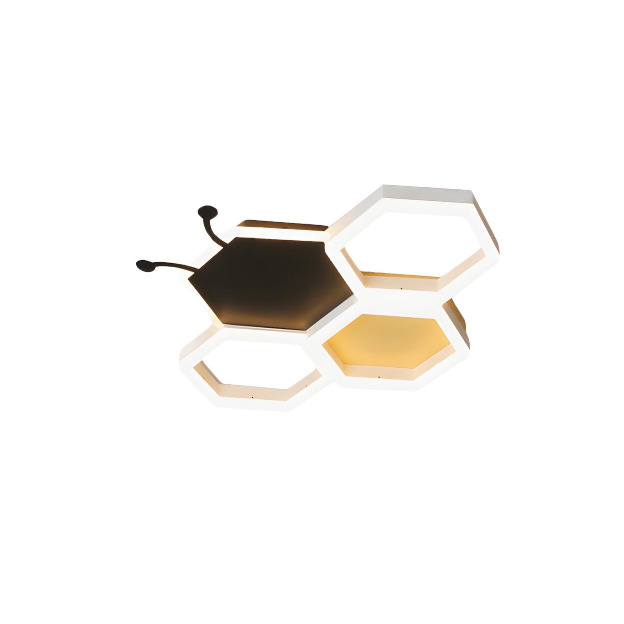 Kids Room Bee Honeycomb LED Large Flush Mount Light