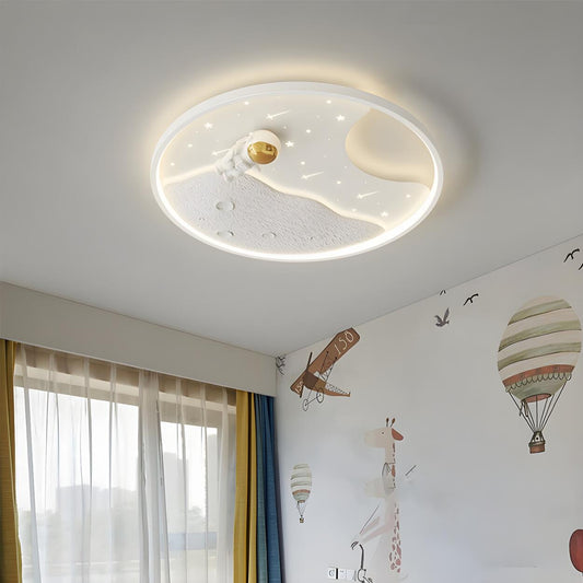 Kids Room Round Astronaut LED Flush Mount Ceiling Light