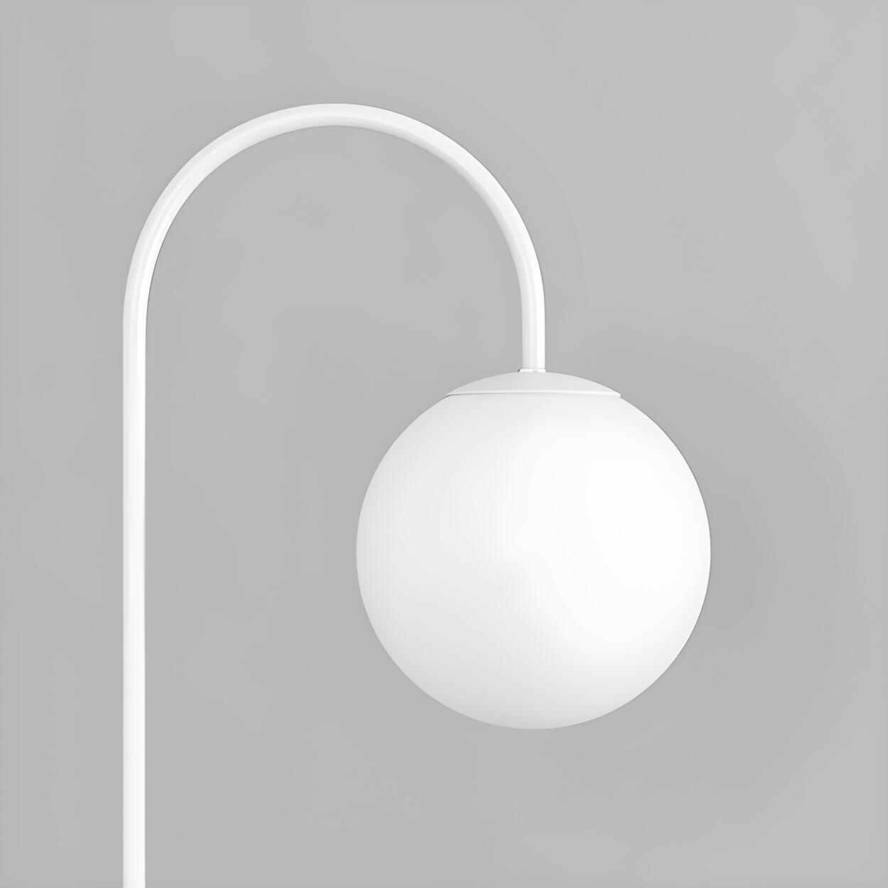 Living Room Modern White Globe Metal Floor Lamp