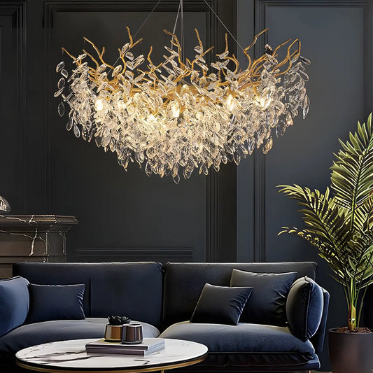 Luxury Crystal Tree Branch Chandelier Living Room