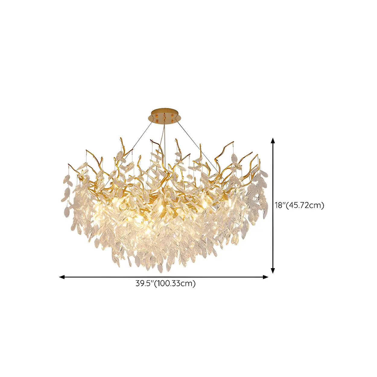 Luxury Crystal Tree Branch Chandelier Living Room