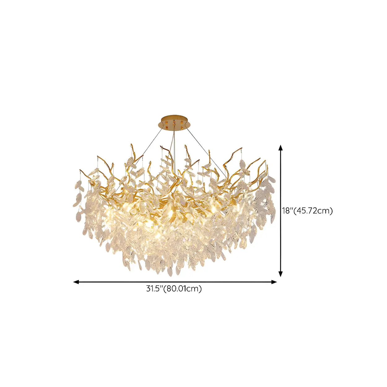 Luxury Crystal Tree Branch Chandelier Living Room