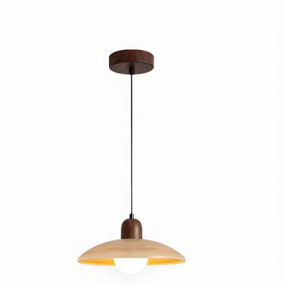 Minimalist Adjustable Height Wooden Pendant Light