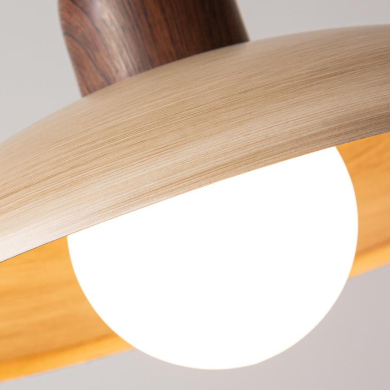 Minimalist Adjustable Height Wooden Pendant Light