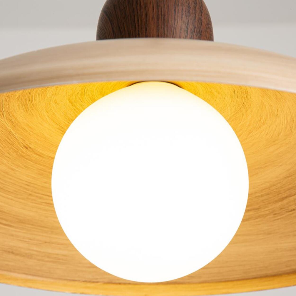 Minimalist Adjustable Height Wooden Pendant Light