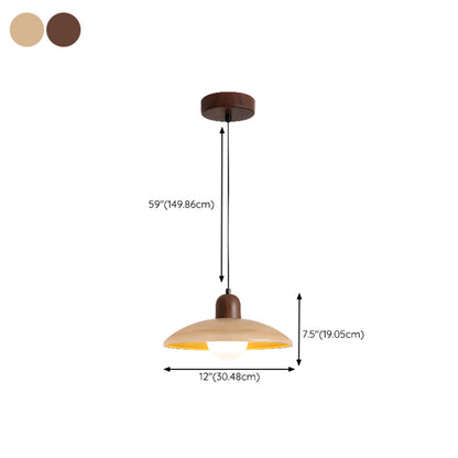 Minimalist Adjustable Height Wooden Pendant Light