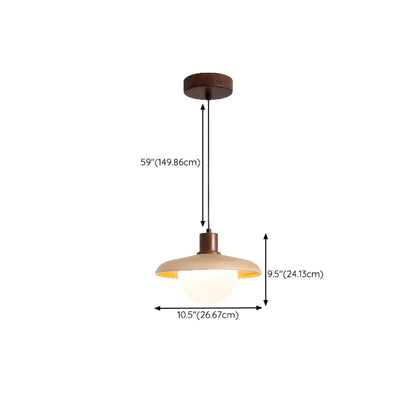 Minimalist Adjustable Height Wooden Pendant Light