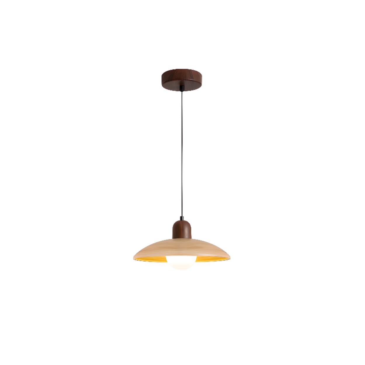 Minimalist Adjustable Height Wooden Pendant Light