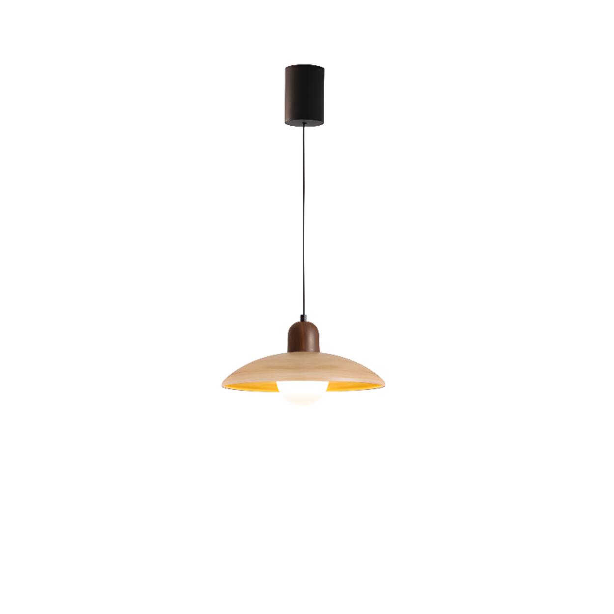 Minimalist Adjustable Height Wooden Pendant Light