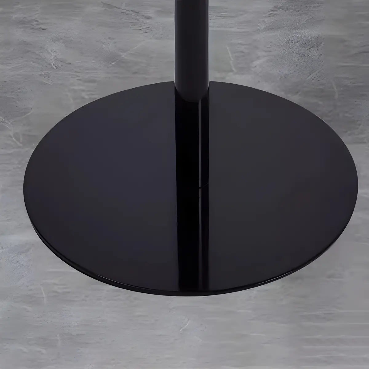 Minimalist Black Finish Round Metal Pedestal Side Table