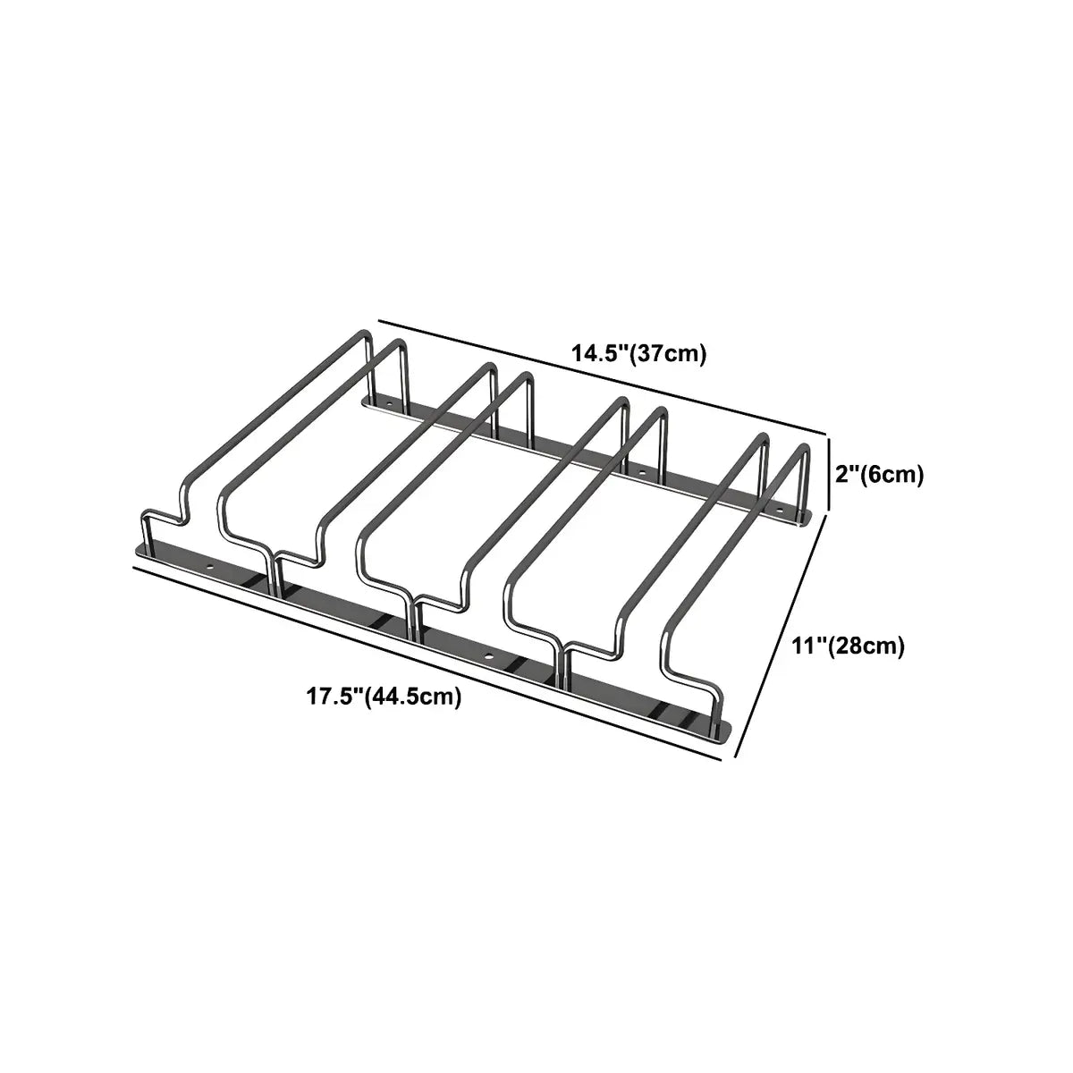 Minimalist Black Metal Hanging Wine Glass Rack Various Sizes