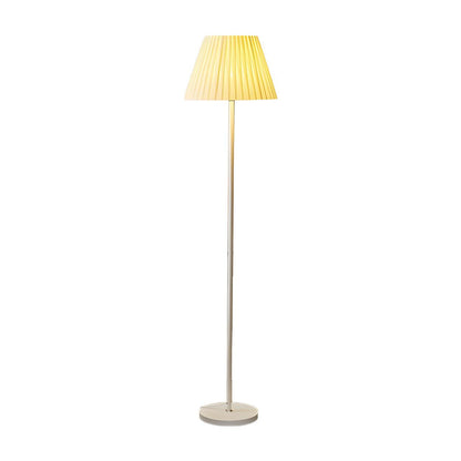 Minimalist Fabric Barrel Shade Metal Floor Lamp