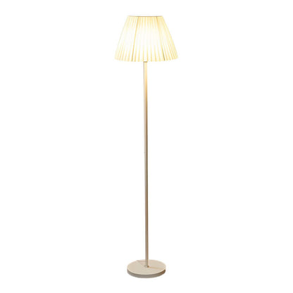 Minimalist Fabric Barrel Shade Metal Floor Lamp