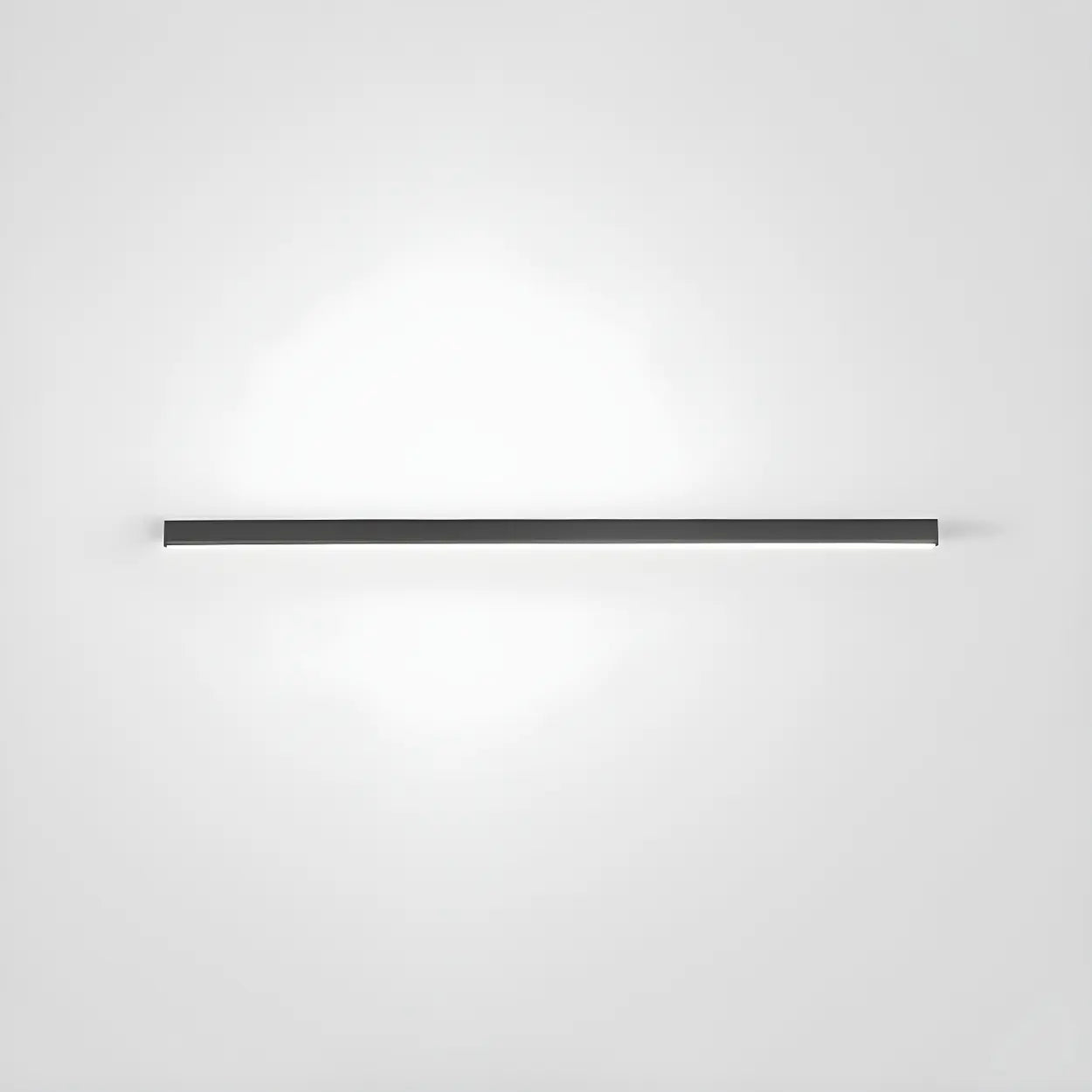 Minimalist Large Black Linear LED Flush Mount Light