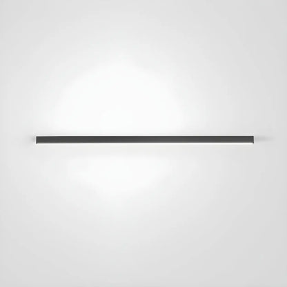 Minimalist Large Black Linear LED Flush Mount Light