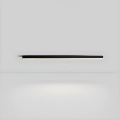 Minimalist Large Black Linear LED Flush Mount Light