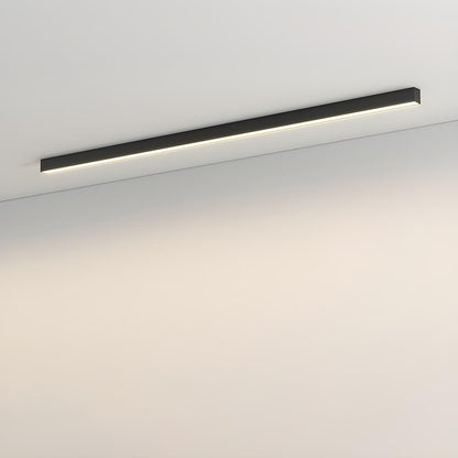 Minimalist Linear Black LED Flush Mount Ceiling Light