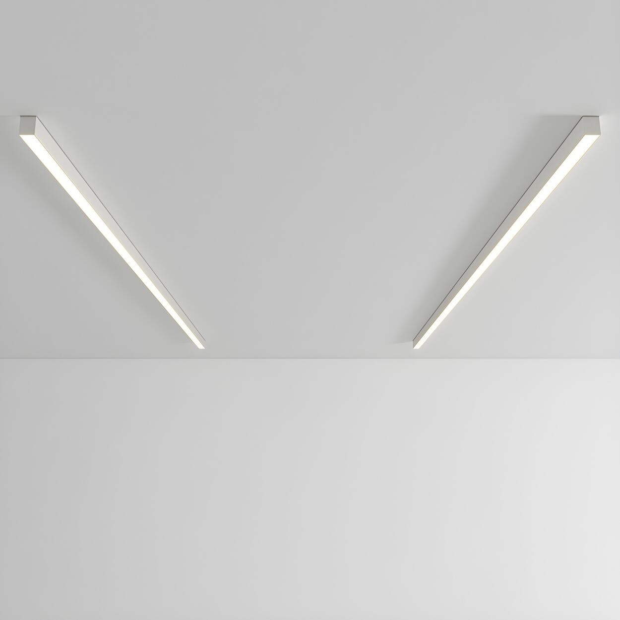 Minimalist Linear Black LED Flush Mount Ceiling Light