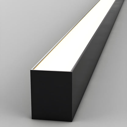 Minimalist Linear Black LED Flush Mount Ceiling Light