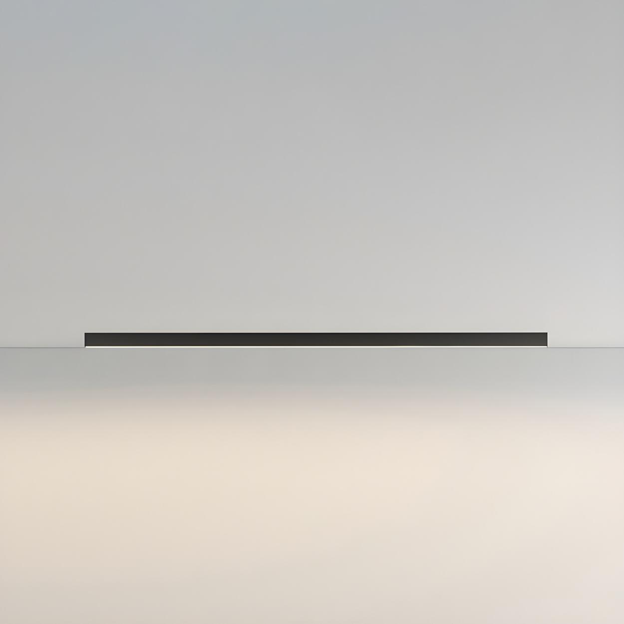 Minimalist Linear Black LED Flush Mount Ceiling Light